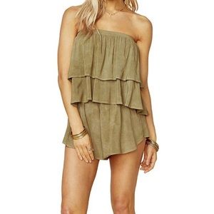 Blue Life Tiered Romper